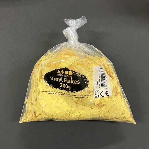 BCCC05505.jpg BRIANCLEGG VINYL PAINT FLAKES 200G YELLOW - Image 1