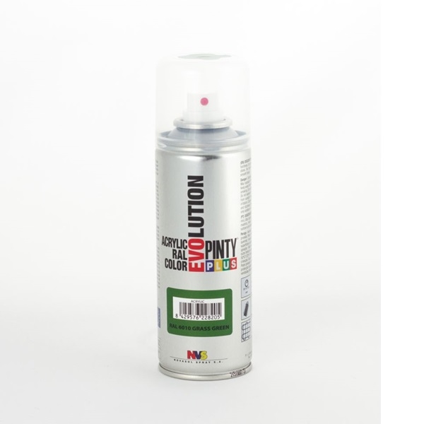 NVS345.jpg PINTYPLUS EVOLUTION ACRYLIC SPRAY PAINT 200ML 6010 GRASS GREEN - Image 1