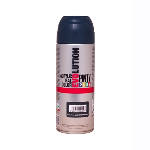 NVS545.jpg PINTYPLUS EVOLUTION ACRYLIC SPRAY PAINT 400ML 7016 ANTRACITE GREY - Image 1