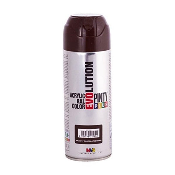 NVS548.jpg PINTYPLUS EVOLUTION ACRYLIC SPRAY PAINT 400ML 8017 CHOCOLATE BROWN - Image 1