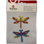 RAYHER EMBROIDERY MOTIVE 4.5CM 2PCS DRAGONFLY