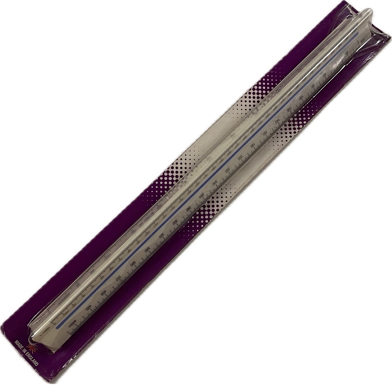 BH0363-36.jpg BLUNDELL HARLING ACADEMY TRIANGULAR SCALE RULER 30CM DIV.6 - Image 1