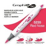 GRAPHIT GO DUAL BRUSH TIP ACRYLIC MARKER RED NOSE
