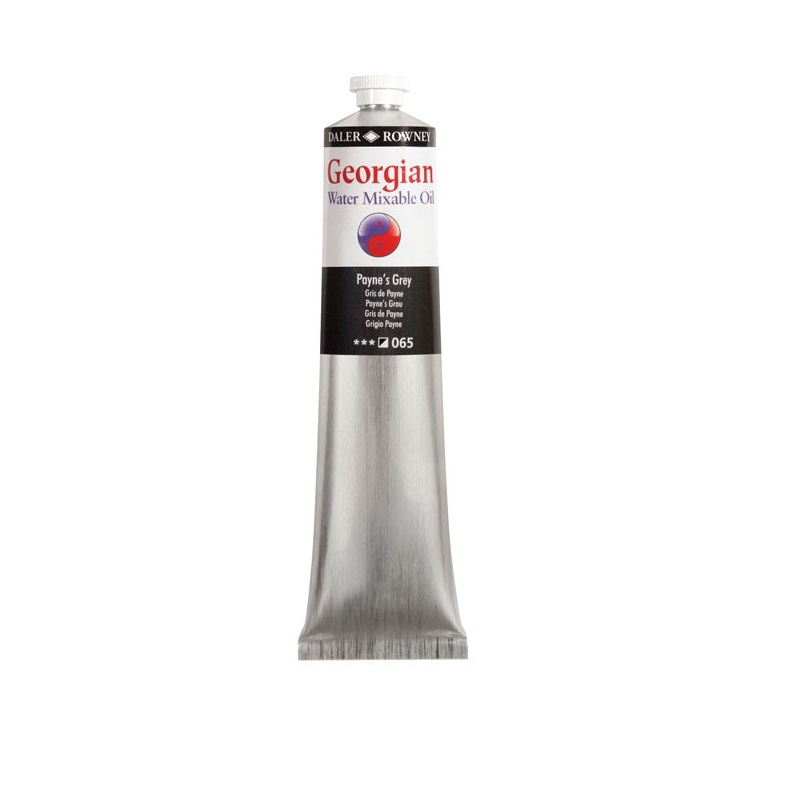 119200065.jpg DALER ROWNEY GEORGIAN WATER MIXABLE OIL COLOUR 200ML PAYNES GREY - Image 1