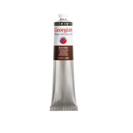 DALER ROWNEY GEORGIAN WATER MIXABLE OIL COLOUR 200ML BURNT UMBER