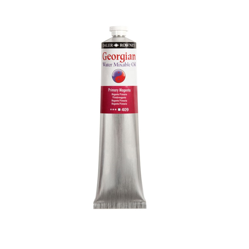 119200409.jpg DALER ROWNEY GEORGIAN WATER MIXABLE OIL COLOUR 200ML PRIMARY MAGENTA - Image 1