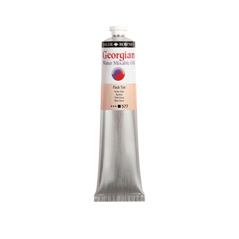 119200577.jpg DALER ROWNEY GEORGIAN WATER MIXABLE OIL COLOUR 200ML PEACH PINK - Image 1