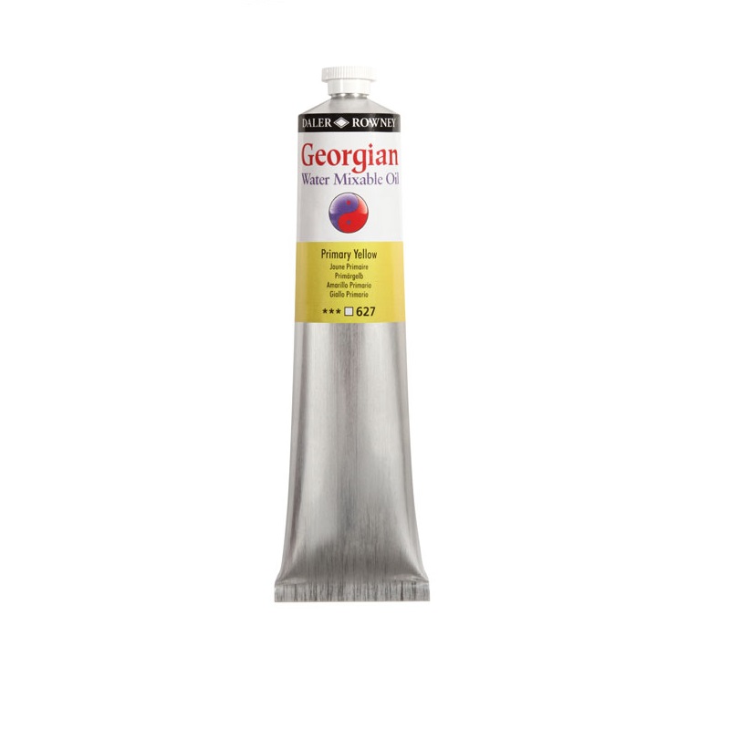 119200627.jpg DALER ROWNEY GEORGIAN WATER MIXABLE OIL COLOUR 200ML PRIMARY YELLOW - Image 1