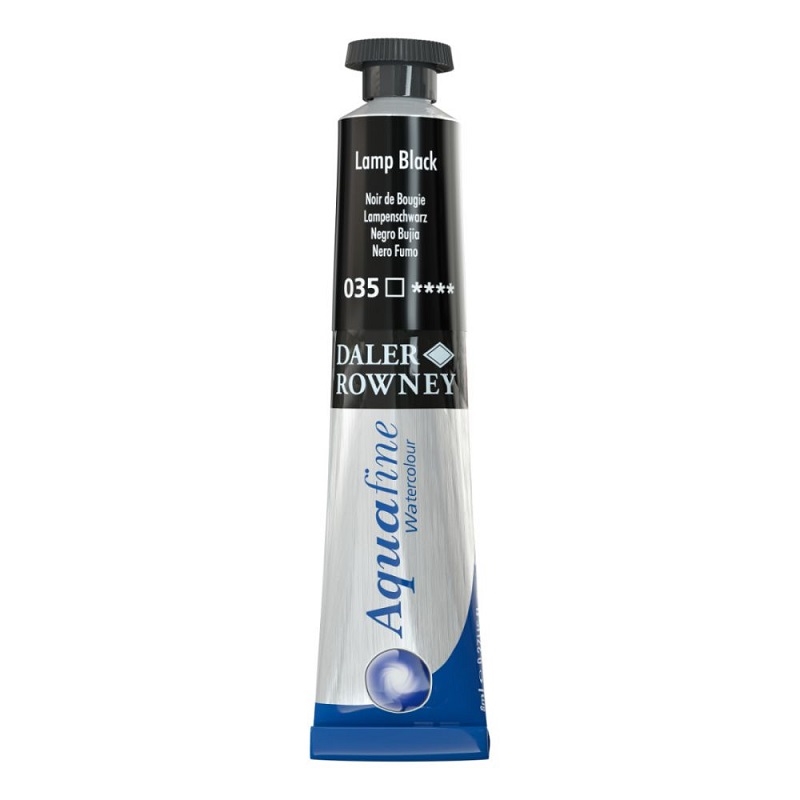 131008035.jpg DALER ROWNEY AQUAFINE WATERCOLOUR 8ML LAMP BLACK - Image 1