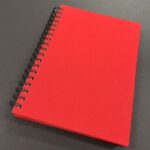 CACHET LINEN SPIRAL 7X10IN/17.8X25.4CM 110G 80SH RED