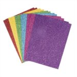 RAYHER GLITTER PAPER SELF ADHESIVE 150G A5 12SH [6COLOURS] COLOURFUL
