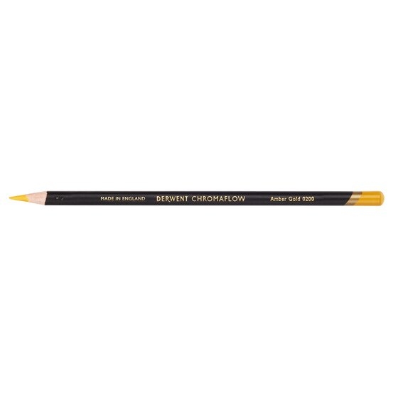 DRW2306032.jpg DERWENT CHROMAFLOW PENCIL 0200 AMBER GOLD - Image 1