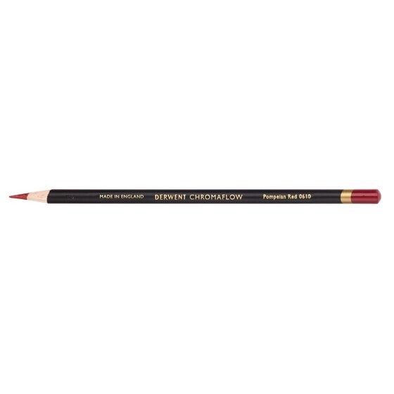 DRW2306042.jpg DERWENT CHROMAFLOW PENCIL 0610 POMPEIAN RED - Image 1