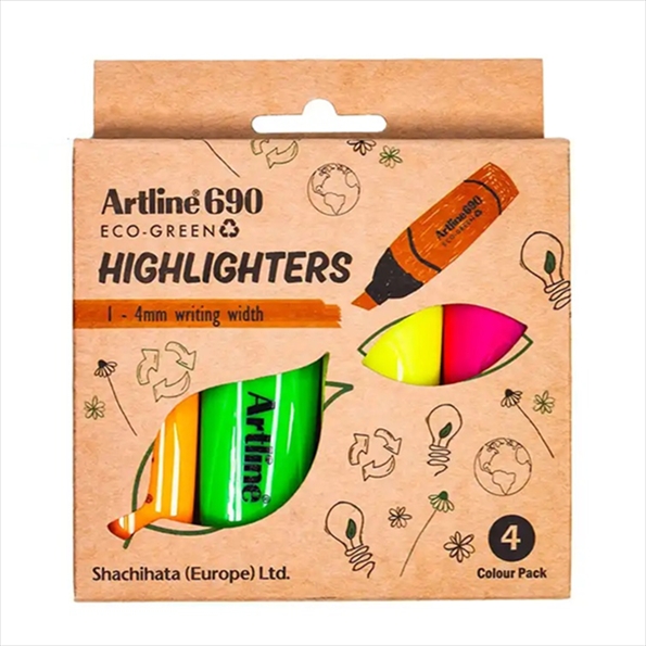 EK-690EC-W4.jpg ARTLINE 690 HIGHLIGHTER 1-4MM 4PCS SET - Image 1