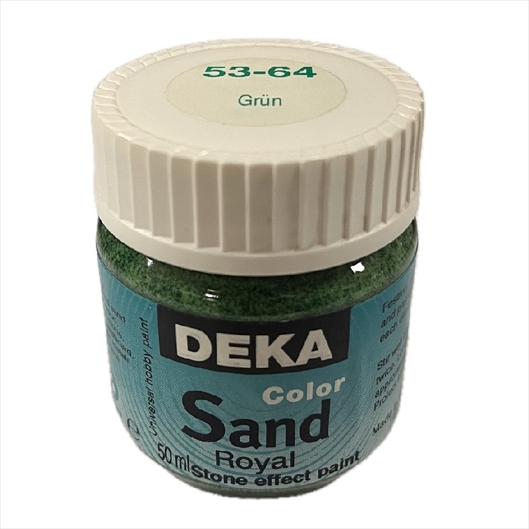 DK53-64.jpg DEKA COLOR SAND ROYAL STONE EFFECT PAINT 50ML GREEN - Image 1