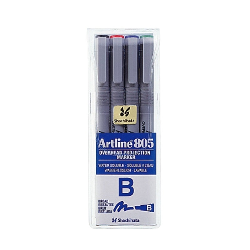 EK-805.4W.jpg ARTLINE 805 B OVERHEAD PROJECTION MARKER SET OF 4 - Image 1