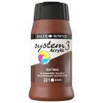 DALER ROWNEY SYSTEM3 ACRYLIC PAINT 500ML BURNT SIENNA