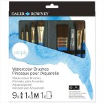 DALER ROWNEY SIMPLY WATERCOLOUR BRUSH ZIP CASE [SH] 10PCS