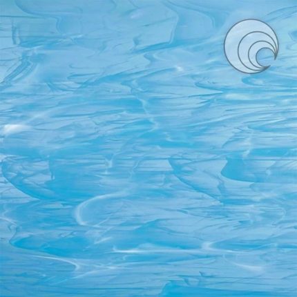 STAINED GLASS 30X30CM OGT83391SF SKY BLUE/WHITE FUSIBLE