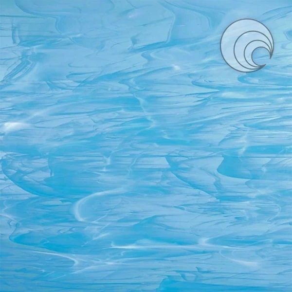 PPI01191477.jpg STAINED GLASS 30X30CM OGT83391SF SKY BLUE/WHITE FUSIBLE - Image 1
