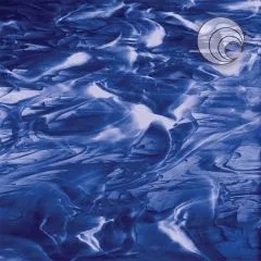 PPI01191478.jpg STAINED GLASS 30X30CM OGT83896SF NAVY BLUE/WHITE FUSIBLE - Image 1