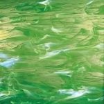 STAINED GLASS 30X30CM OGT3291SF PALE GREEN/WHITE WISPY