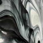 STAINED GLASS 30X30CM SPBRQ400 BLACK/CLEAR BAROQUE